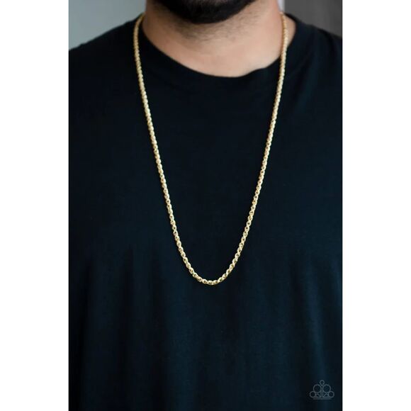 Jump Street Gold Necklace (523) - Picture 1 of 2
